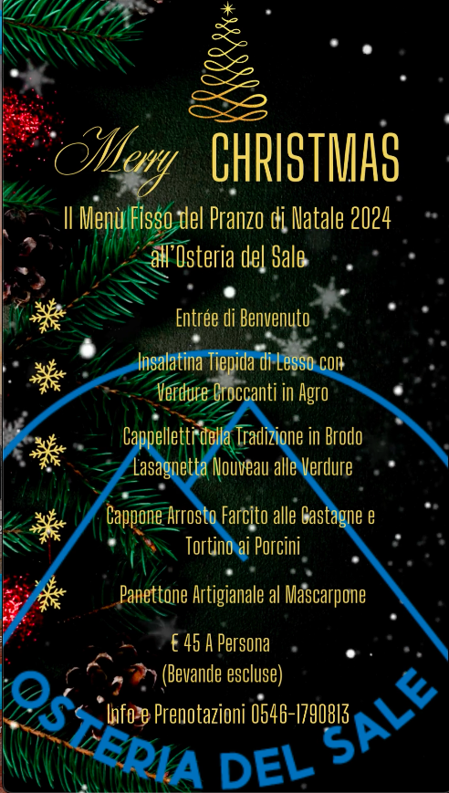 Pranzo Di Natale 2024 all’Osteria del Sale